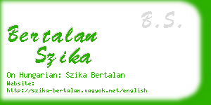 bertalan szika business card